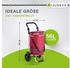 Juskys 3in1 Einkaufstrolley 56L mit Kühlfach red