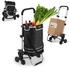 black: Juskys 3in1 Einkaufstrolley 56L mit Kühlfach Treppensteiger