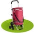 red: Juskys 3in1 Einkaufstrolley 56L mit Kühlfach Treppensteiger