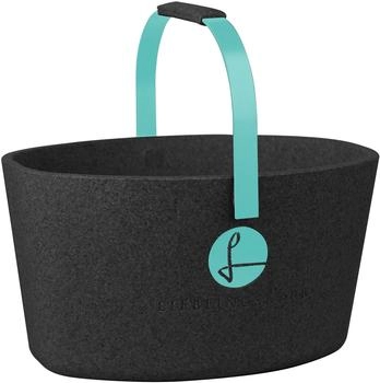 Lieblingskorb Basic Deep Black turquoise