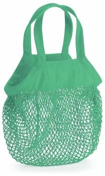 Westford Mill Organic Cotton Mini Mesh Einkaufstasche Sage Green (W151)