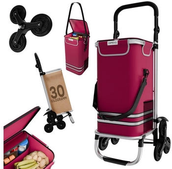 24MOVE Shopping Trolley 55L 6 Wheels (24M-0100) red