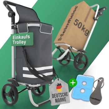 Heimfleiss Faltbarer Einkaufstrolley (EKF01) grey