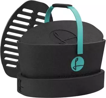 Lieblingskorb Complete mit Thermobox, Deckel, Ring und Einlegeboden Deep Black turquoise