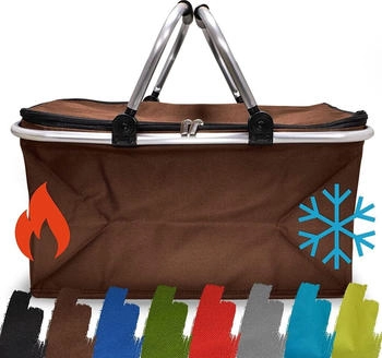 Ebest Einkaufskorb faltbar, isoliert 25L (T-EKK) brown