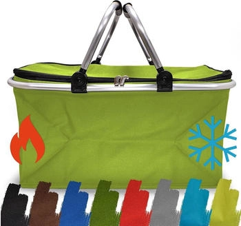 Ebest Einkaufskorb faltbar, isoliert 25L (T-EKK) light green
