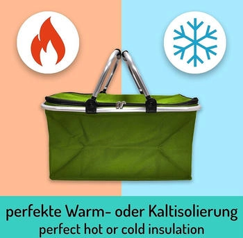 Ebest Einkaufskorb faltbar, isoliert 25L (T-EKK) green