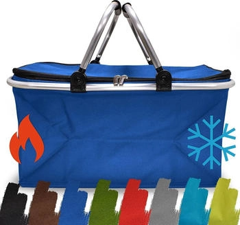 Ebest Einkaufskorb faltbar, isoliert 25L (T-EKK) blue