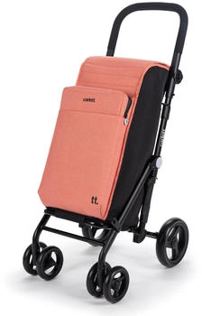 Carlett Urban Quad Shopping Trolley (LETT430) salmon