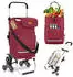 Sekey 3-in-1 klappbarer Einkaufstrolley mit Kühlfach 42L 6 Rollen red