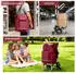 Sekey 3-in-1 klappbarer Einkaufstrolley mit Kühlfach 42L 6 Rollen red