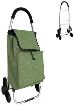 Relaxdays Shopping Trolley 45L (10051092) green/silver/black