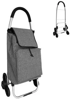 Relaxdays Shopping Trolley 45L (10051092) grey/silver/black