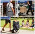Sekey 3-in-1 klappbarer Einkaufstrolley mit Kühlfach 42L 2 Rollen grau