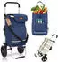 Sekey 3-in-1 klappbarer Einkaufstrolley mit Kühlfach 42L 2 Rollen blau