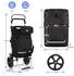 Sekey 3-in-1 klappbarer Einkaufstrolley mit Kühlfach 42L 2 Rollen black