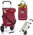 Sekey 3-in-1 klappbarer Einkaufstrolley mit Kühlfach 42L 2 Rollen rot