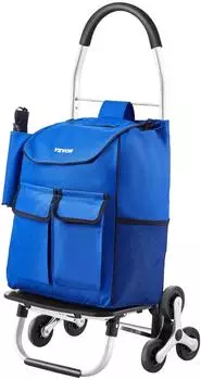 VEVOR Faltbarer Treppensteiger Einkaufstrolley 36L 6 R&auml;der Oxford-Gewebe