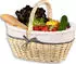 Kesper Einkaufskorb Weidengeflecht mit Textilfutter natur