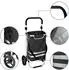 Relaxdays Einkaufstrolley klappbar mit Kühlfach, 45l, 35kg, schwarz