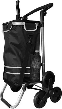 QUICK STAR Einkaufstrolley faltbar, Aluminium, 57l, schwarz (47310)
