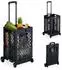 Relaxdays Einkaufstrolley klappbar, bis 25kg, Teleskopgriff, schwarz (10049995_46)