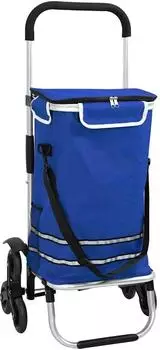 vidaXL Einkaufswagen blau, Oxford-Stoff, 47x39x100,5cm (42002339)