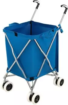 Costway Faltbarer Einkaufstrolley 90L/55kg, blau