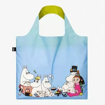 LOQI Moomin Family faltbare Tragetasche, wasserabweisend (LOQI24-MO.FA)