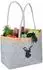 Relaxdays Einkaufstasche aus Filz mit Hirschmotiv, 35l