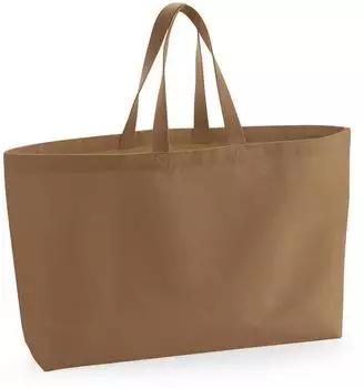 Westford Mill W696 Oversized Canvas Tote Bag, caramel (W696)