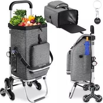 TecTake Einkaufstrolley Shopper 3-in-1 mit Kühltasche, 56l (406295)