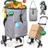 HOMECALL 3 in 1 Einkaufstrolley mit Kühltasche Treppensteiger light grey