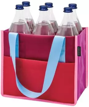 Remember Isolierte Flaschentasche 6 F&auml;cher, 1,5L, recyceltes Polyester (GT01)