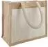 vidaXL Jute-Handtaschen mit Tasche, natur/weiß, 10er-Set (42012289)