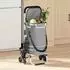 vidaXL Einkaufstrolley faltbar, grau, Oxford-Stoff, 47x39x100,5cm