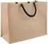 vidaXL Jute-Einkaufstaschen 50er-Set, natur/schwarz, 42x33x19cm