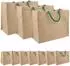 vidaXL Jute-Handtaschen 10er-Set, natur/grün, 42x33x19cm