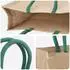 vidaXL Jute-Handtaschen 10er-Set, natur/grün, 42x33x19cm