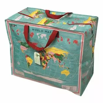 Rex London Jumbo Aufbewahrungstasche &bdquo;Vintage Weltkarte" (1368-VWM)