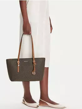 Michael Kors Quinn Medium Signature Leder Shopper brown/acorn (30T5GQNT2B-252)