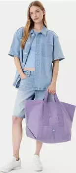Tommy Hilfiger Canvas Logo Tote Shopper ophelia purple (AW0AW17542W0E)