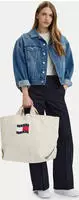 Tommy Jeans Tragetasche "TJW WAVE FLAG MED TOTE" Unisex Tragetasche, Umh&auml;ngetasche,