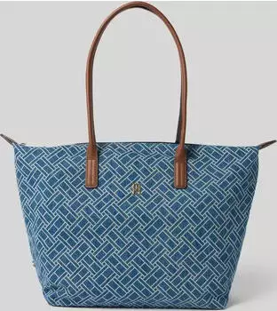 Tommy Hilfiger Denim mit Flag-Muster Shopper blue denim (AW0AW186130GY)