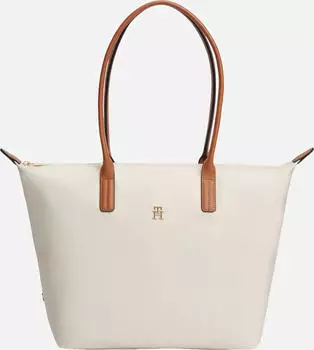 Tommy Hilfiger Kontrast-Griff Monogramm Tote Shopper soft cream (AW0AW17711AEO)