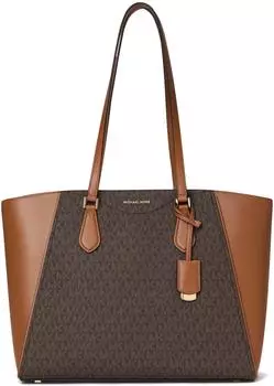 Michael Kors Taryn Large Signature Leder Shopper brown/acorn (30F4GTBT7B-252)