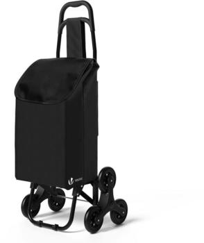 Vounot Stair Climber Foldable Shopping Trolley black