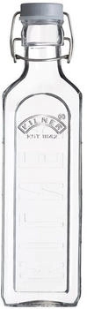 Kilner Glasflasche mit Bügelverschluß eckig Glas/Edelstahl 600ml