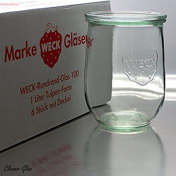 Weck Tulpenform-Glas 1000 ml (6 Stk.)