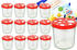 MamboCat 12er Set Sturzglas 350 ml To 82 Fliegenpilz Deckel rot weiß gepunktet incl. Gelierzauber Rezeptheft
